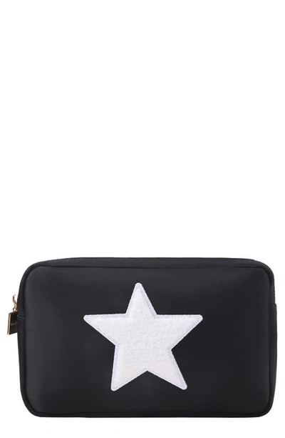 Bloc Bags Medium Star Cosmetics Bag In Black/ White