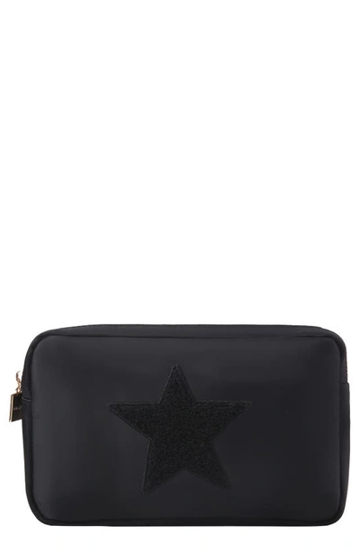 Bloc Bags Medium Star Cosmetics Bag In Black/ Black