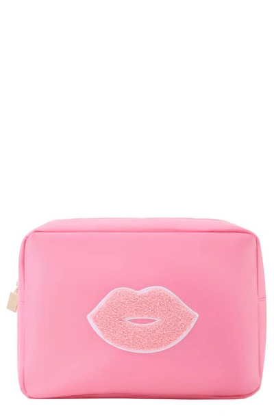 Bloc Bags X-large Kiss Cosmetic Bag In Bubblegum Pink