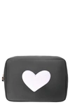 Bloc Bags Xl Heart Cosmetics Bag In Black