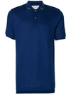 Gucci Embroidered Collar Polo Shirt In Blue