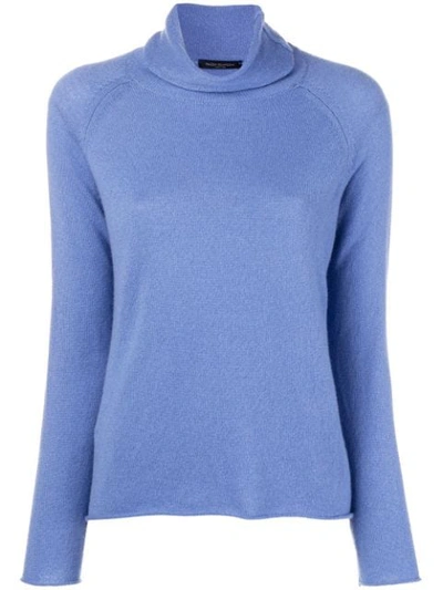 Piazza Sempione Turtleneck Sweater In Blue