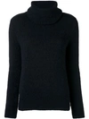 Blugirl Roll-neck Fitted Sweater - Black