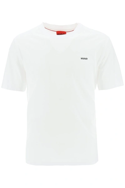 Hugo Oversized T Shirt With Logo In White