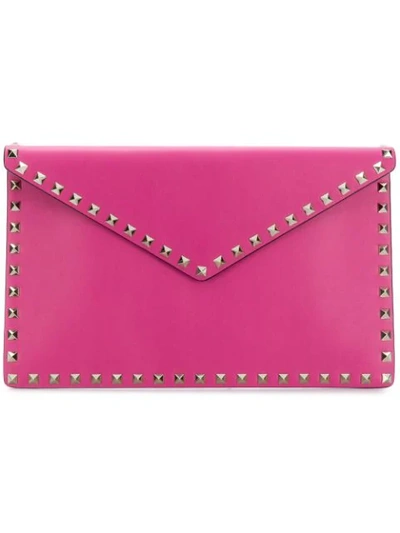Valentino Garavani Valentino  Rockstud Envelope Clutch - Pink