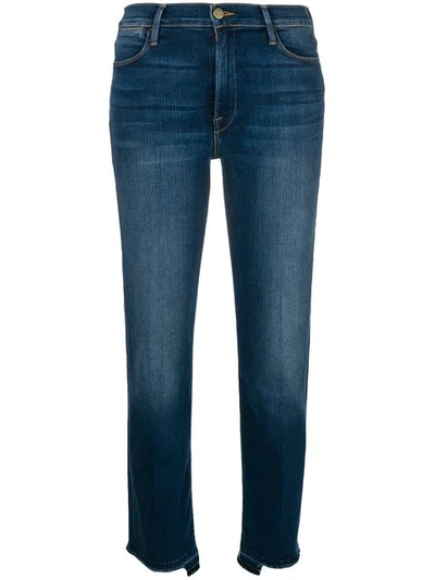 Frame Stretch High-waist Released Jeans In Blue