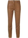Luisa Cerano Cropped Slim-fit Trousers - Brown