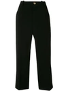 Chloé Cropped Flared Trousers In Black