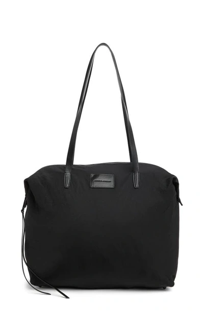 Rebecca Minkoff Washed Nylon Tote Bag In Black