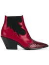 Casadei Western Inspired Boots In Red