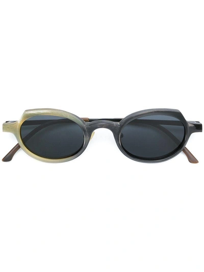 Rigards Ombré Round-frame Sunglasses - Black