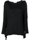 Blugirl Ruffle Trim Top - Black