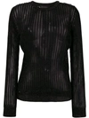 Philipp Plein Sheer Stripe Sweatshirt - Black