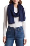 Ugg Ribbed Oversized Knit Scarf In Navy