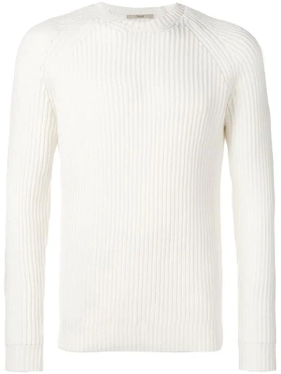 Nuur Long-sleeve Fitted Sweater - White