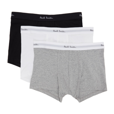 Paul Smith Pack Of Three Stretch-cotton Jersey Boxer Briefs In White