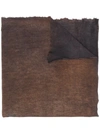 Avant Toi Patterned Scarf - Brown
