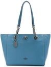 Coach Turnlock Chain Tote 27 Bag - Blue