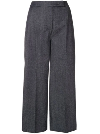 Max Mara Classic Cropped Trousers - Grey