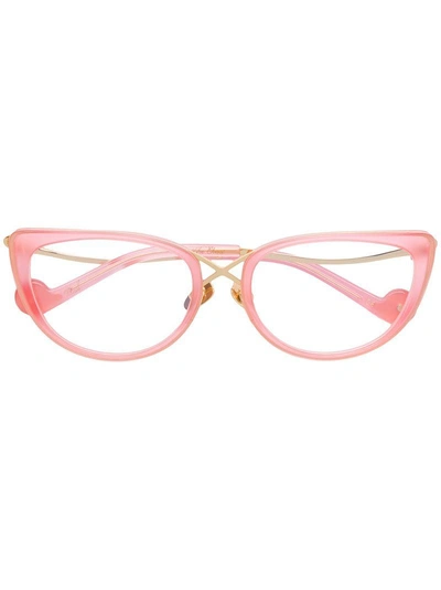 Anna-karin Karlsson Anna Karin Karlsson The Cross Cat Eye Glasses - Pink