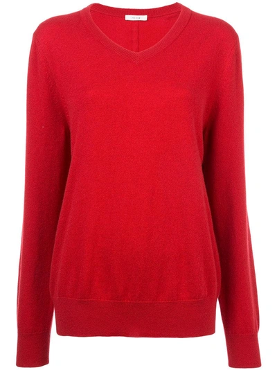 The Row Subtle V-neck Jumper - Red