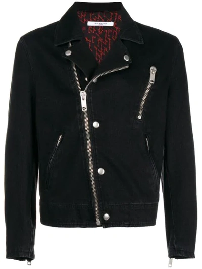 Givenchy Off-centre Zipped Jacket In Black