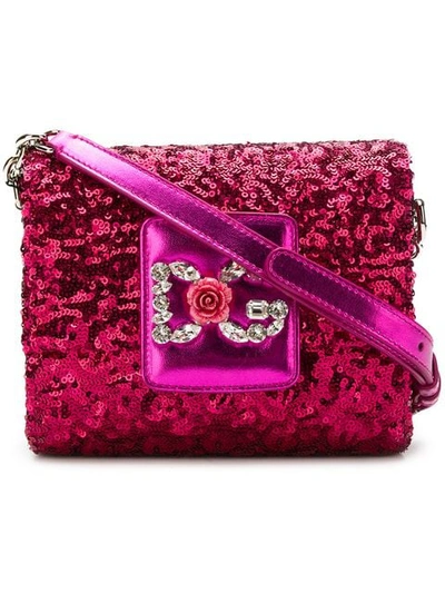 Dolce & Gabbana Dg Millennials Sequinned Shoulder Bag In Pink