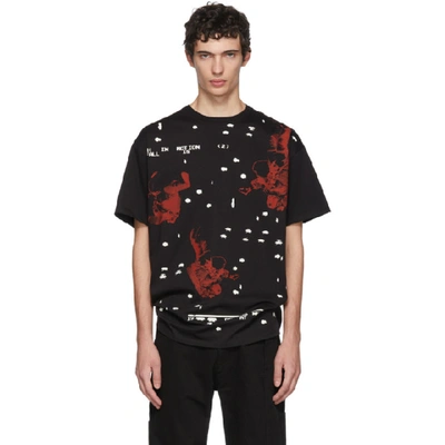 Raf Simons Astronaut-print Cotton-jersey T-shirt In Black