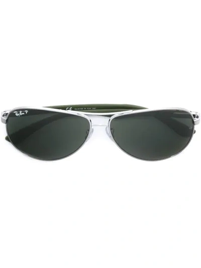 Ray Ban Aviator Sunglasses In Green