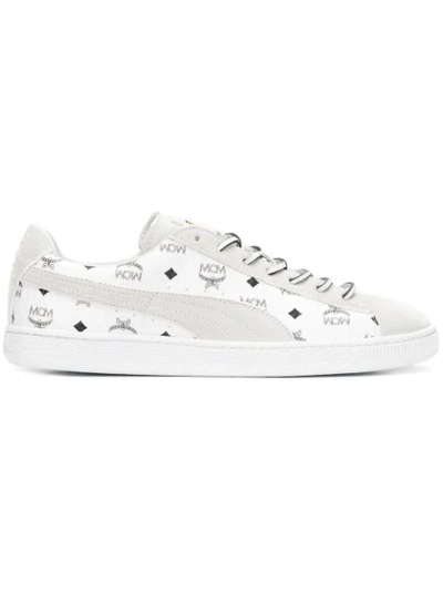 Puma X Mcm Monogram Sneakers - White