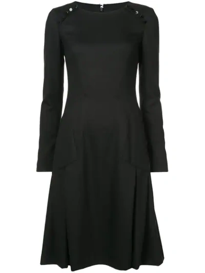 Carolina Herrera Long-sleeve Flared Dress - Black