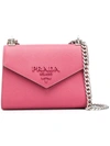 Prada Monochrome Saffiano Crossbody Bag In Pink