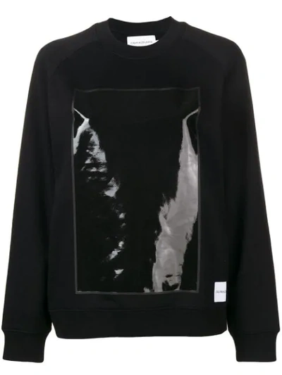 Calvin Klein Jeans Est.1978 Calvin Klein Jeans Vinyl-panelled Sweatshirt - Black