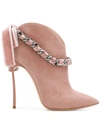 Casadei Chain Embellished Boots - Neutrals