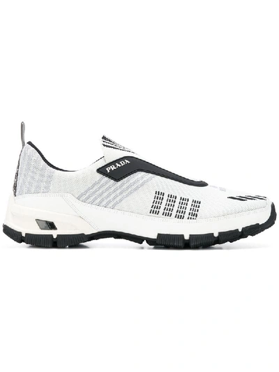 Prada Crossection Knit Sneakers - White