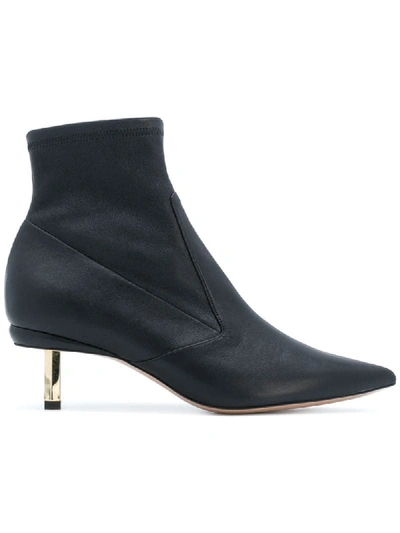 Nicholas Kirkwood Polly Leather Sock Boots In Black