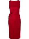 P.a.r.o.s.h . Bow-tied Midi Dress - Red