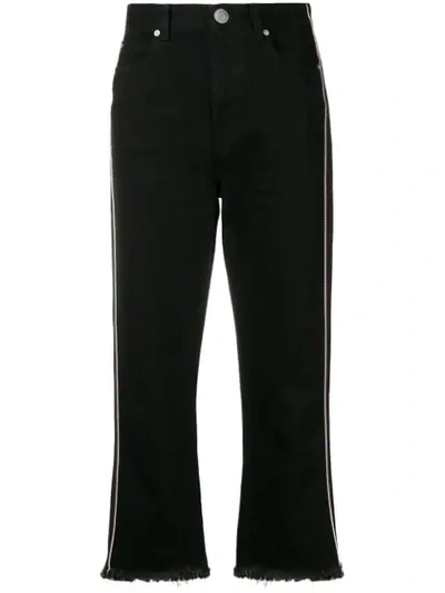 Alexander Mcqueen Side-stripe Jeans In Black