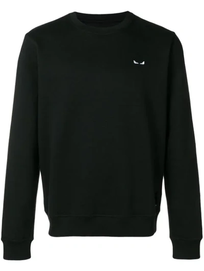 Fendi Crew Neck Sweatshirt In Black
