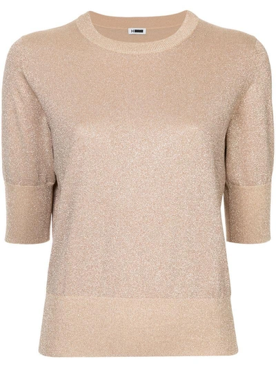 H Beauty & Youth H Beauty&youth Three-quarter Sleeves Knitted Blouse - Brown