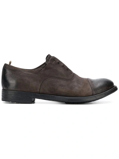 Officine Creative Laceless Oxford Shoes In Brown