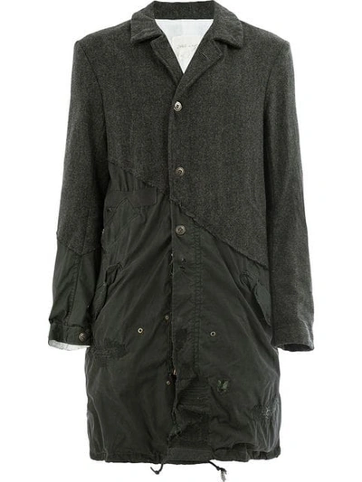 Greg Lauren Herringbone Fishtail Parka Artist Coats In Grey