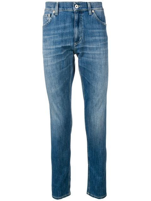Dondup Washed Slim Jeans In Blue | ModeSens