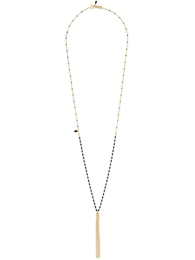 Isabel Marant Enamelled Tassel Necklace - Black