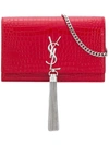Saint Laurent Monogram Envelope Crossbody Bag In Red