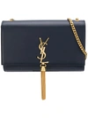 Saint Laurent Kate Tassel Chain Bag In Blue