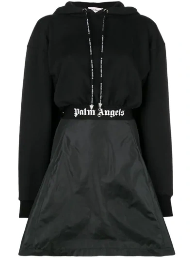 Palm Angels Logo Waistband Dress In Black