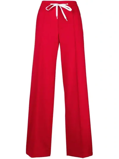 Miu Miu Loose Fit Tracksuit Bottoms In Red