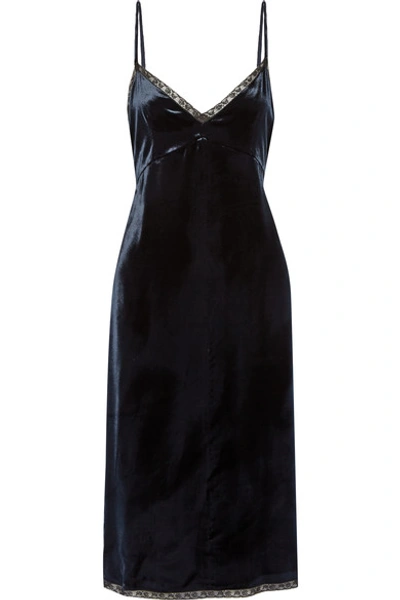 Prada Lace-trimmed Velvet Dress | ModeSens