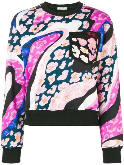 Emilio Pucci Abstract Print Sweatshirt In Pink
